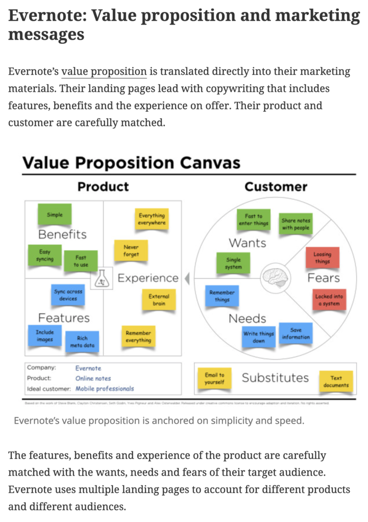 Evernote Value Proposition Write up